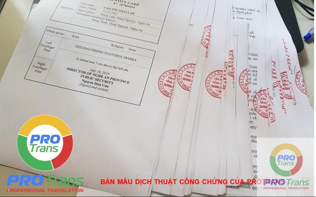 Các loại tài liệu cần dịch thuật công chứng phổ biến cho cá nhân và doanh nghiệp.