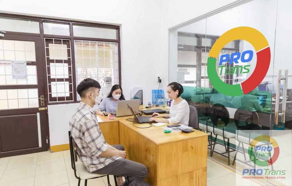 Văn phòng công ty dịch thuật chuyên nghiệp PRO TRANS