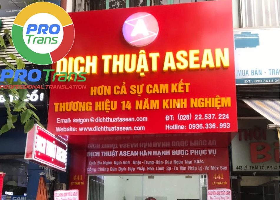 Dịch thuật Asean: thương hiệu dịch thuật tiếng Malaysia 14 năm kinh nghiệm