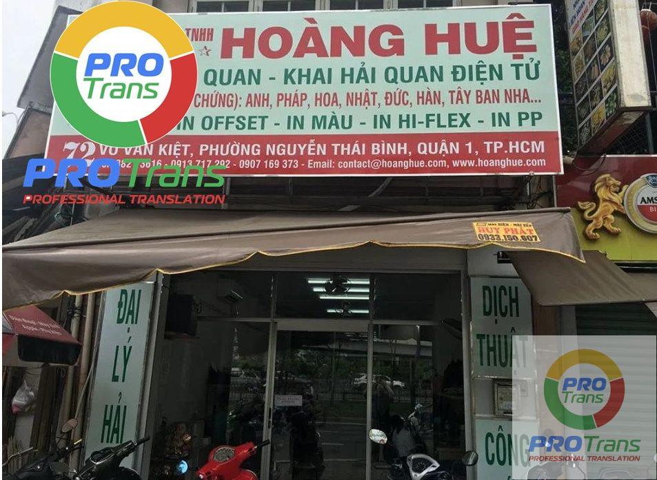 Công ty Hoàng Huệ Quận 1