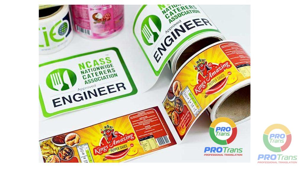 Mẫu dịch thuật nhãn mác sản phẩm cho khách hàng tại Quận 9