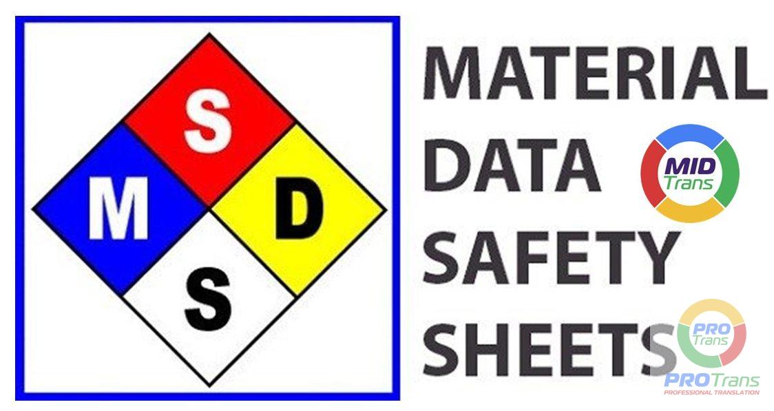 Dịch thuật tài liệu MSDS chuân xác tại PROTRANS