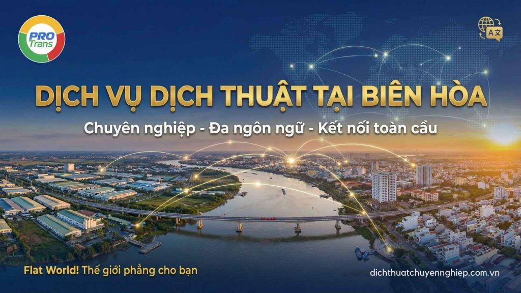 Báo giá dịch thuật công chứng tại Thành phố Biên Hòa.