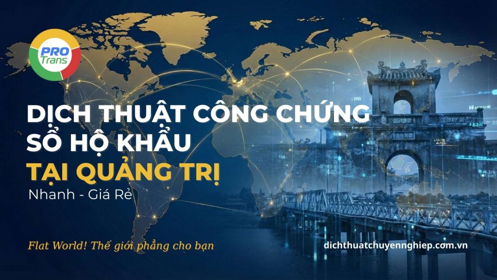 Dịch thuật công chứng Sổ hộ khẩu tại Quảng Trị.