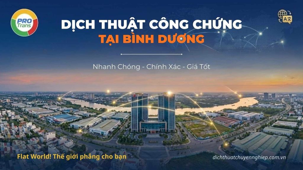 Dịch thuật công chứng tại Bình Dương.