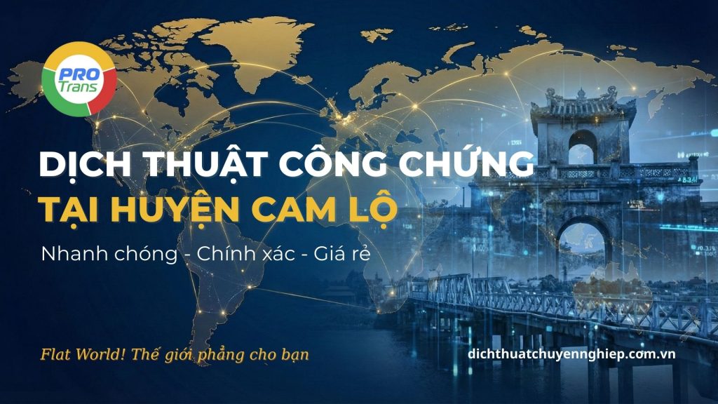 Dịch thuật công chứng tại Huyện Cam Lộ.