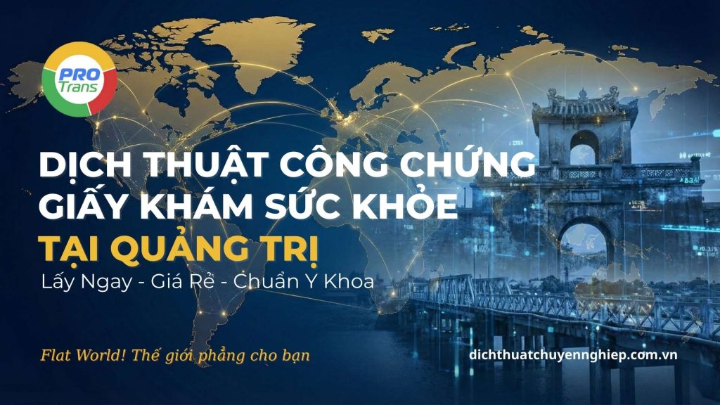Dịch thuật Giấy khám sức khỏe tại Quảng Trị