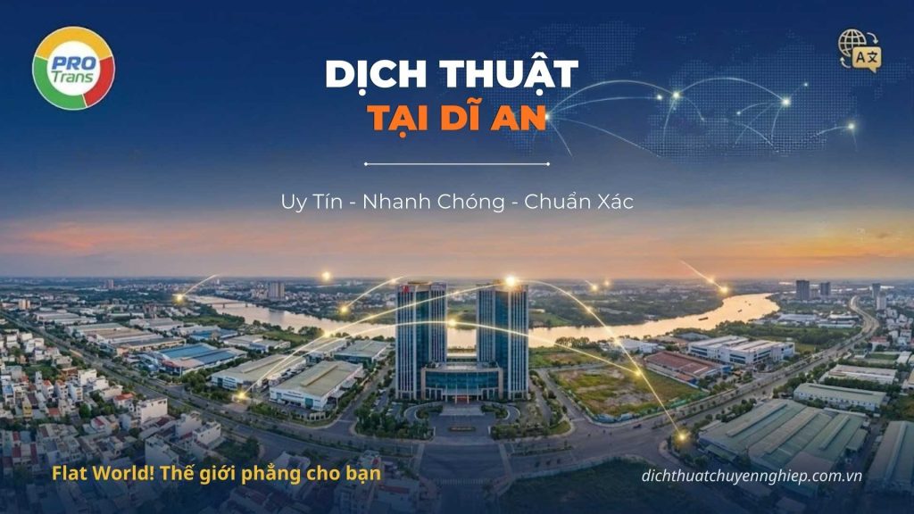 Dịch thuật tại Dĩ An Bình Dương.