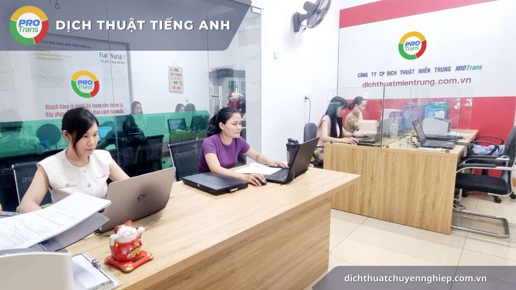 Dịch thuật tiếng Anh chuyên nghiệp tại PROTrans.