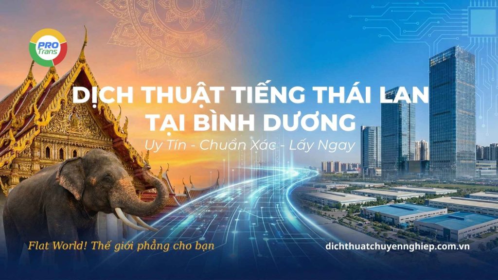 Dịch thuật tiếng Thái Lan tại Bình Dương.