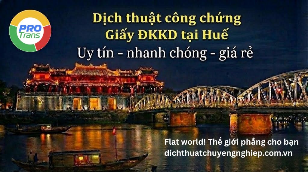 Dịch thuật công chứng Giấy ĐKKD tại Huế - PROTRANS