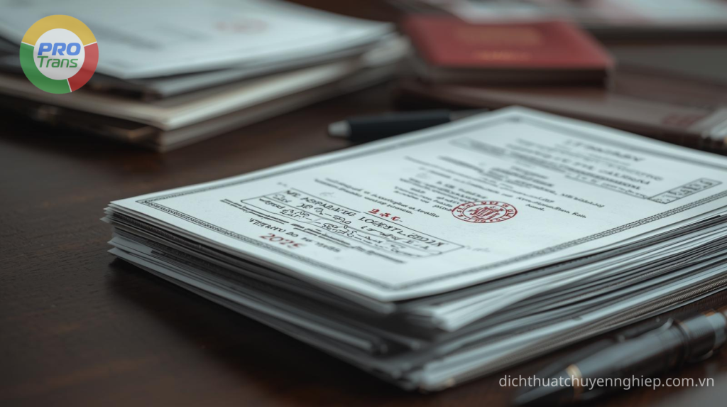 Tài liệu dịch thuật công chứng Hồ sơ Visa tại Quận 5.