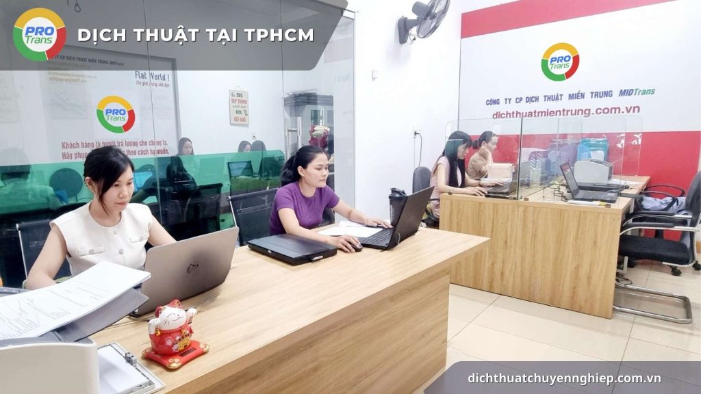 Dịch thuật tại TPHCM - PROTRANS.