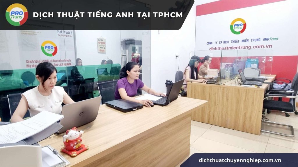 Dịch thuật tiếng Anh tại TPHCM - PROTRANS.