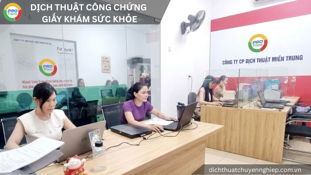 Dịch thuật công chứng Giấy khám sức khỏe tại Quận 7 - PROTRANS