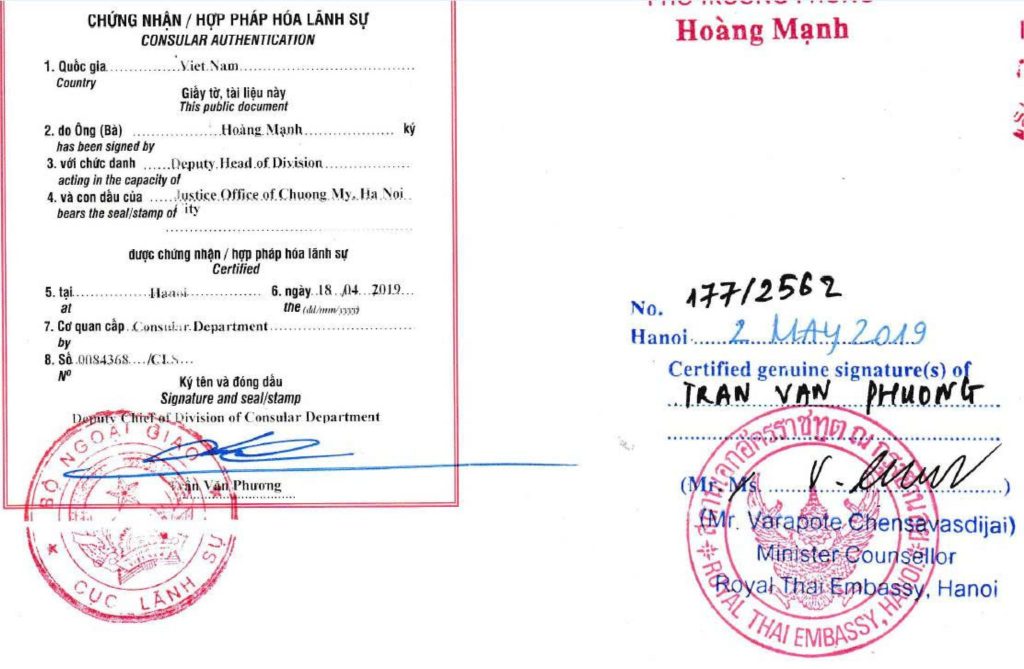Chứng nhận và hợp pháp hóa giấy tờ quốc tế