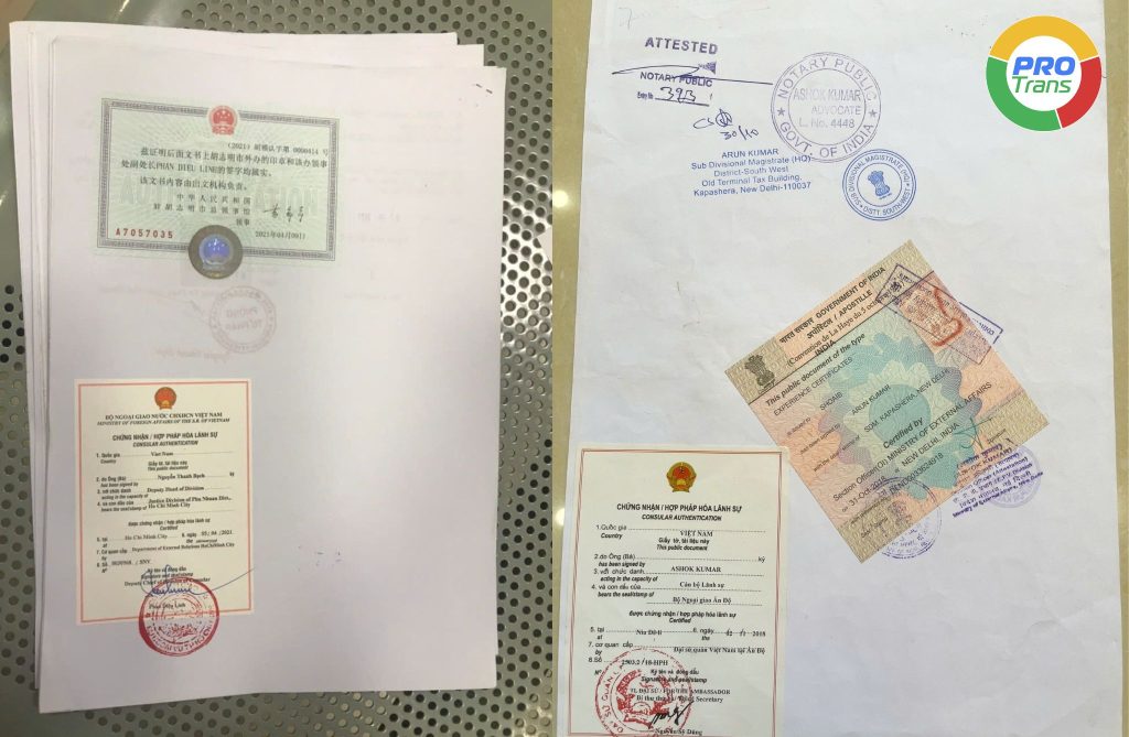 Hồ Sơ Xin Hợp Pháp Hóa, Chứng Nhận Lãnh Sự 