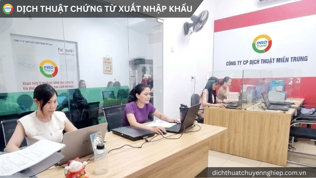 Dịch thuật Chứng từ xuất nhập khẩu tại Quận 8 - PROTRANS