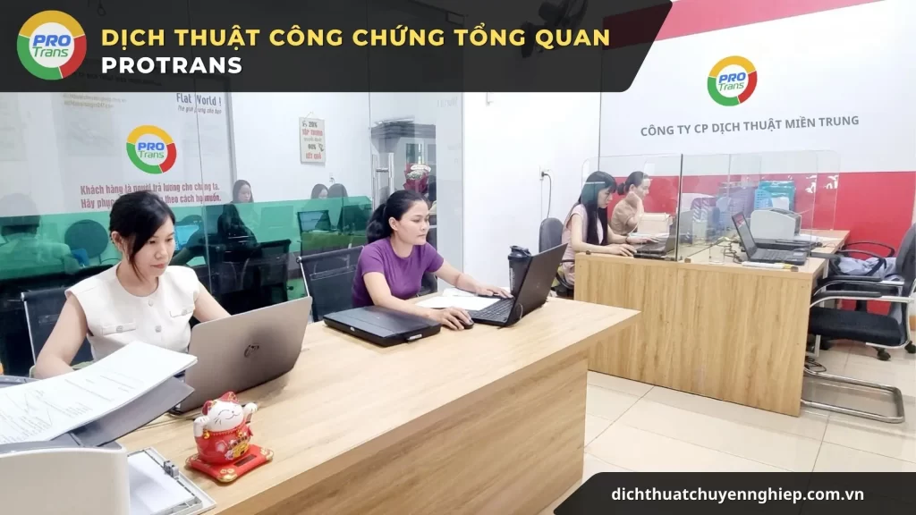 Dịch vụ dịch thuật công chứng uy tín chuyên nghiệp cho hồ sơ doanh nghiệp và cá nhân tại Protrans.