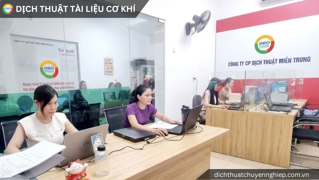 Dịch thuật tài liệu Cơ khí tại Quận 8 - PROTRANS
