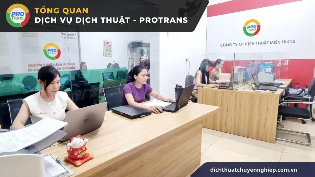 Tổng quan dịch vụ dịch thuật chuyên nghiệp tại Protrans – Công ty dịch thuật uy tín chuẩn quốc tế.