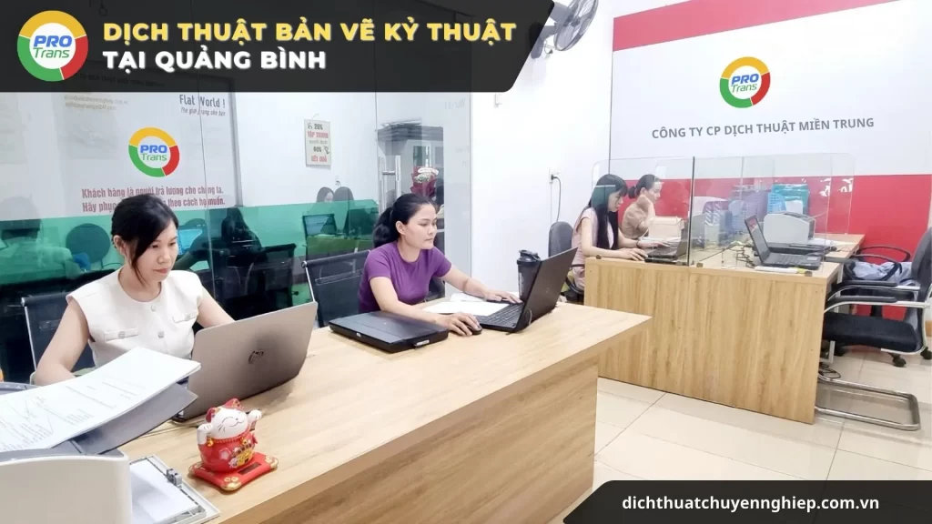 Dịch thuật bản vẽ kỹ thuật tại Quảng Bình chuẩn xác thuật ngữ và format.