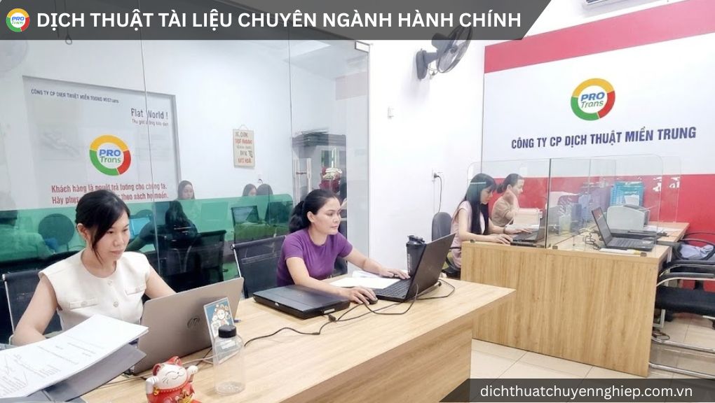 Dịch thuật tài liệu chuyên ngành Hành chính tại Quận 8 - PROTRANS