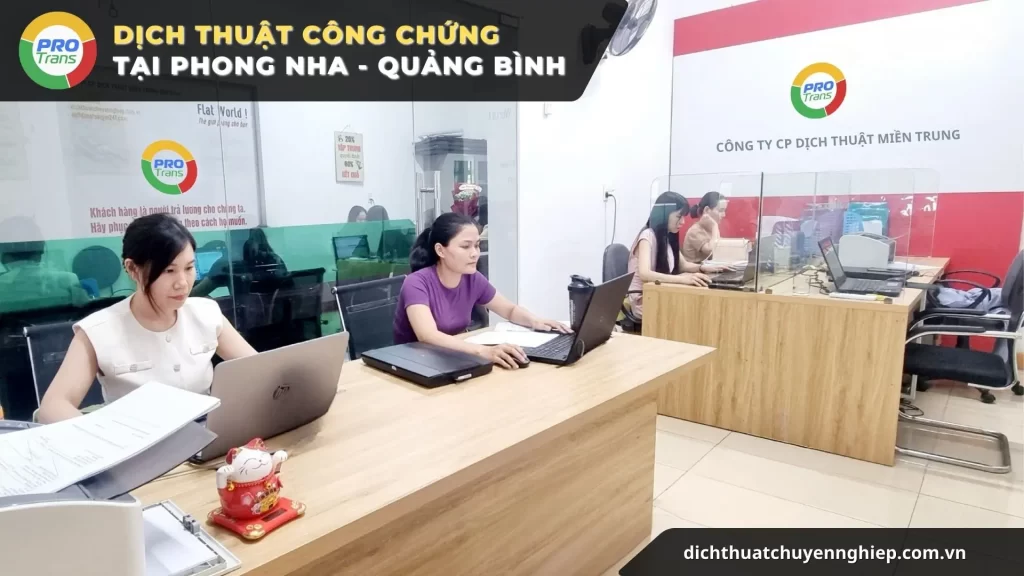 Dịch thuật công chứng tại Phong Nha, Quảng Bình chuyên nghiệp dành cho du khách, cơ sở lưu trú và doanh nghiệp lữ hành.