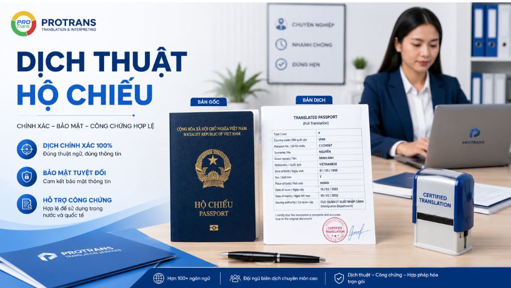 Dịch thuật công chứng Hộ chiếu người nước ngoài tại Quận 10 với thời gian tiêu chuẩn 24 giờ, hỗ trợ Dịch passport lấy liền Quận 10 trong ngày sau khi kiểm tra file scan.