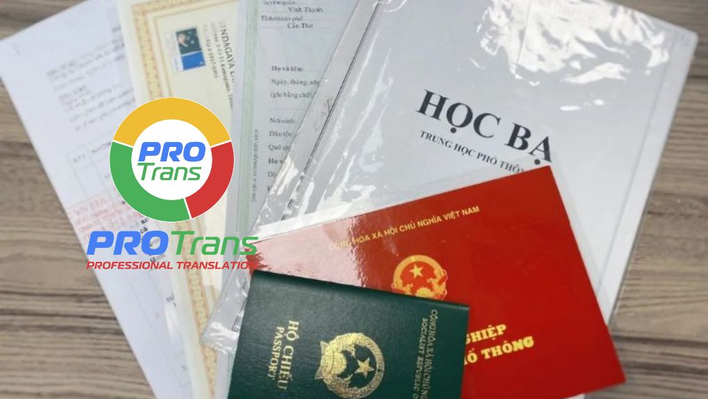 Mẫu dịch thuật Hồ sơ du học cho khách hàng tại Quận 8