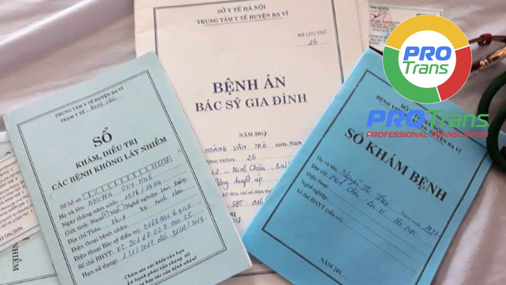 Mẫu dịch thuật Bệnh Án, Hồ Sơ Thuốc tại Quận 8