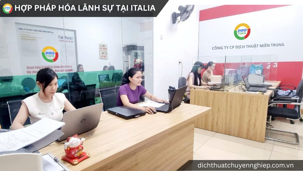 Hợp pháp hóa lãnh sự tại Italia