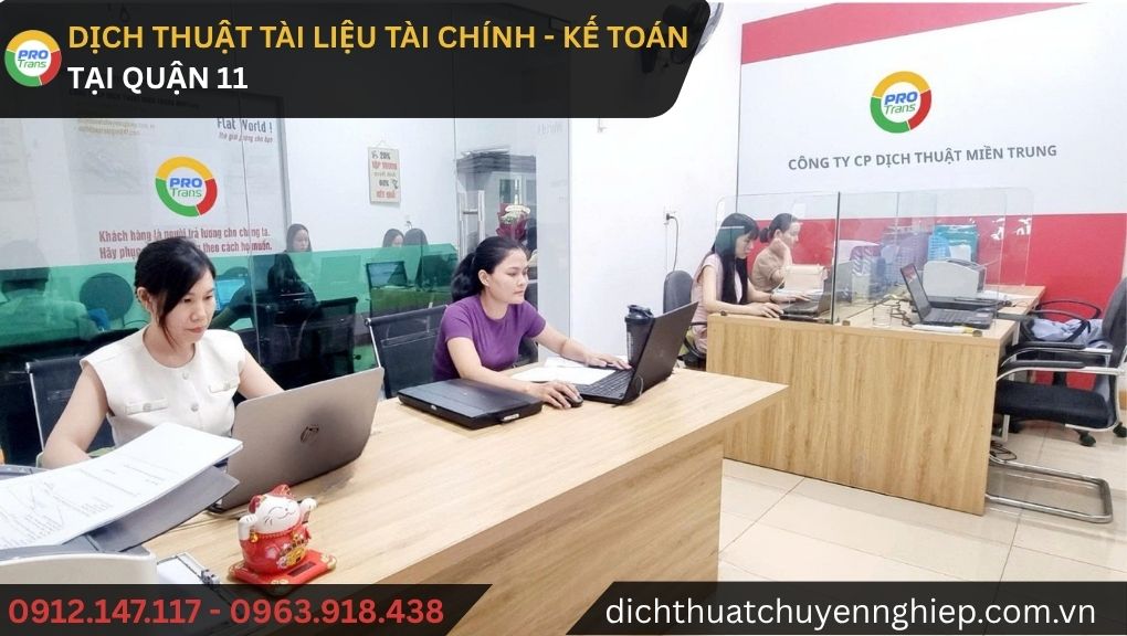 Dịch thuật tài liệu Tài chính - Kế toán tại Quận 11 - PROTRANS