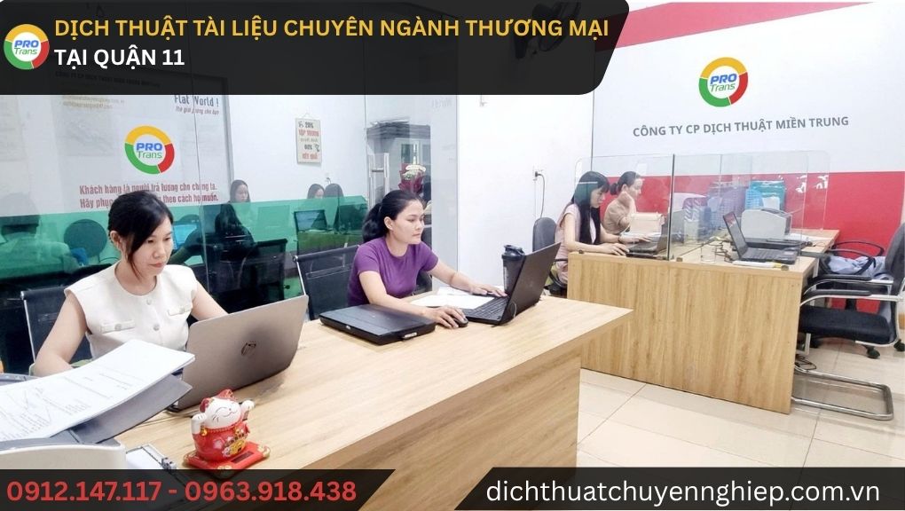 Dịch thuật tài liệu chuyên ngành Thương Mại tại Quận 11 - PROTRANS