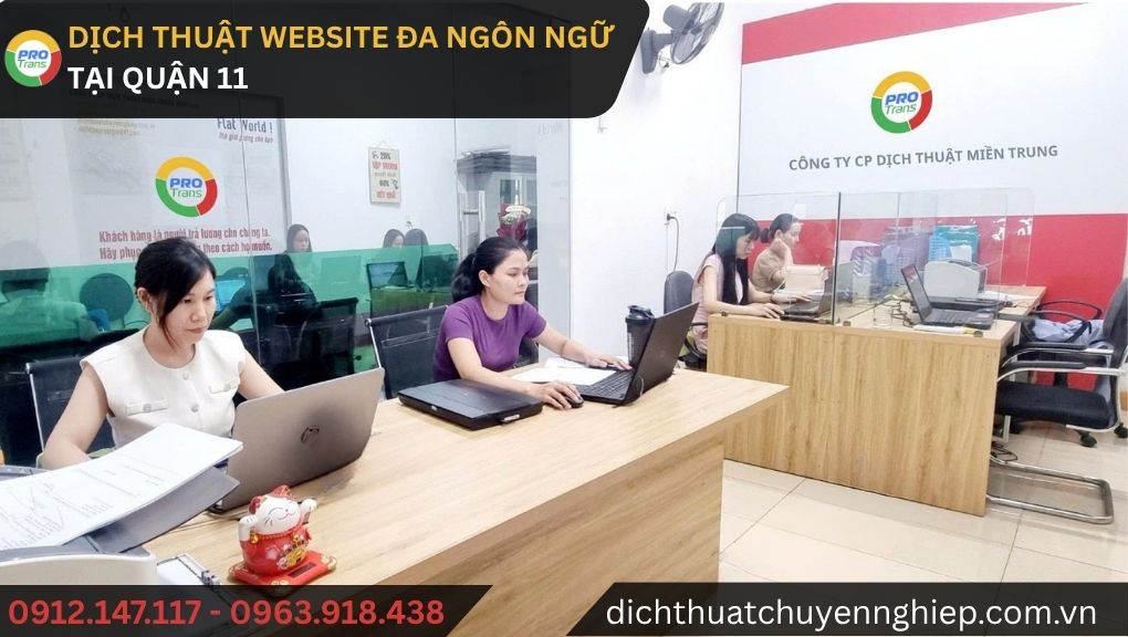 Dịch thuật Website đa ngôn ngữ tại Quận 11 - PROTRANS