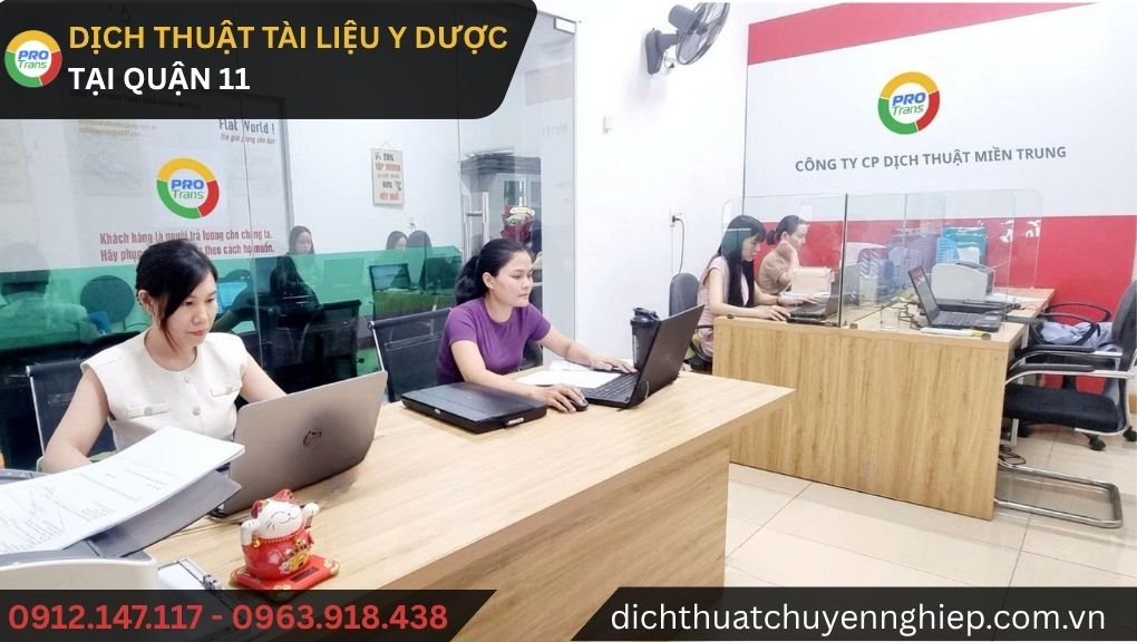 Dịch thuật tài liệu Y Dược tại Quận 11 - PROTRANS