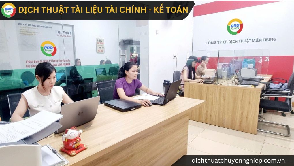 Dịch thuật tài liệu Tài chính - Kế toán tại phường Thủ Đức - PROTRANS