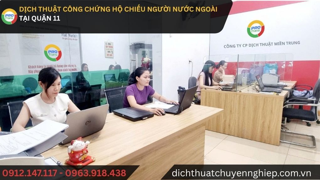 Dịch thuật công chứng Hộ chiếu người nước ngoài tại Quận 11 - PROTRANS