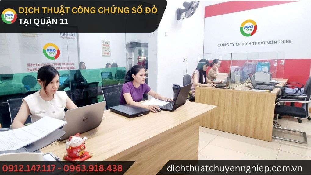 Dịch thuật công chứng Sổ đỏ tại Quận 11 - PROTRANS